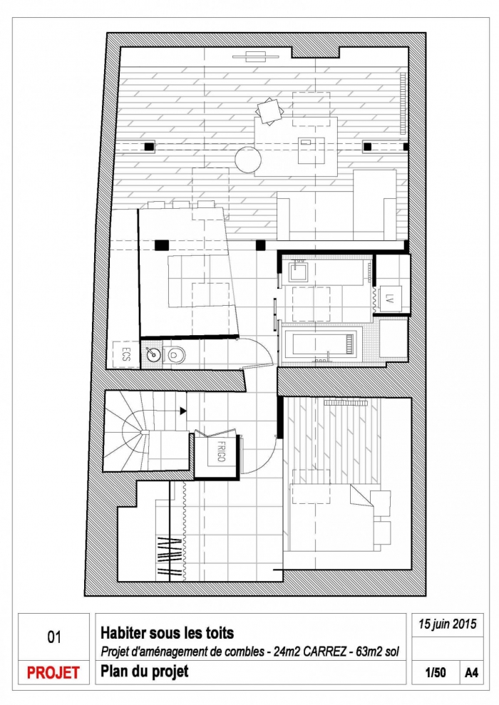 attic furniture layout plan