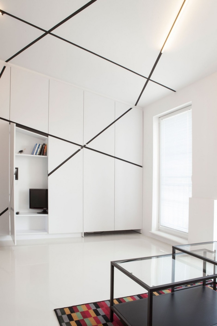 interior with lines