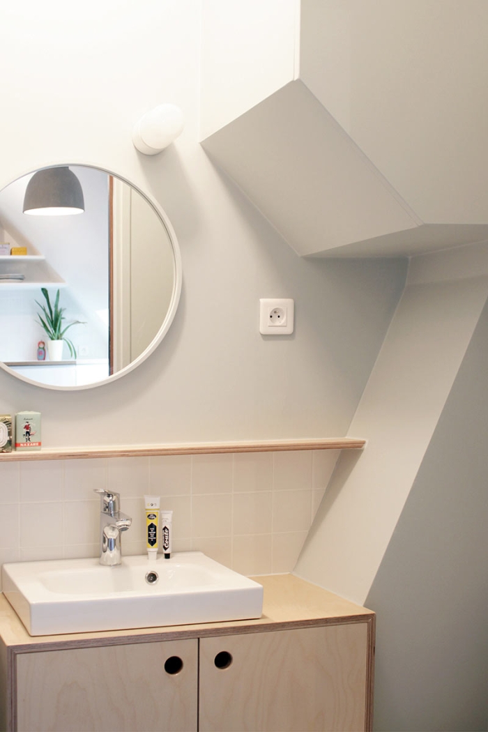 plywood in the bathroom